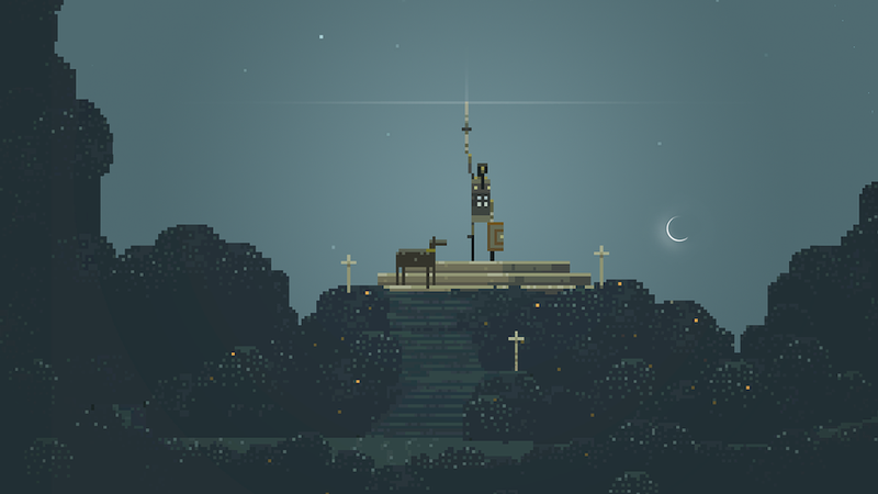 Illustration for article titled Sword & Sworcery, Pixelated Versus Spray Painted